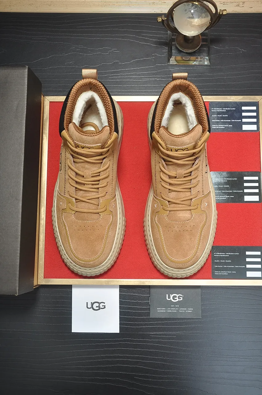 Men's shoes 💰640💶 [UGG] (full wool lining) top-end high-quality fur-in-one warm snow boots from Australia's warm luxury brand men's shoes, UGG-5877 official website synchronized, made of imported cowhide, carefully sewn...Imported rubber foam outsole (comfortable, soft, wear-resistant) The quality is really great...Exquisite workmanship, you can't put it down at first sight, available in sizes 39-44